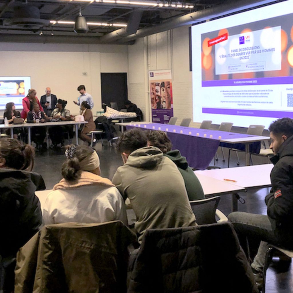 REPORTAGE – Des hommes alliés questionnent l’égalité des genres en présence d’étudiants du collège Boréal