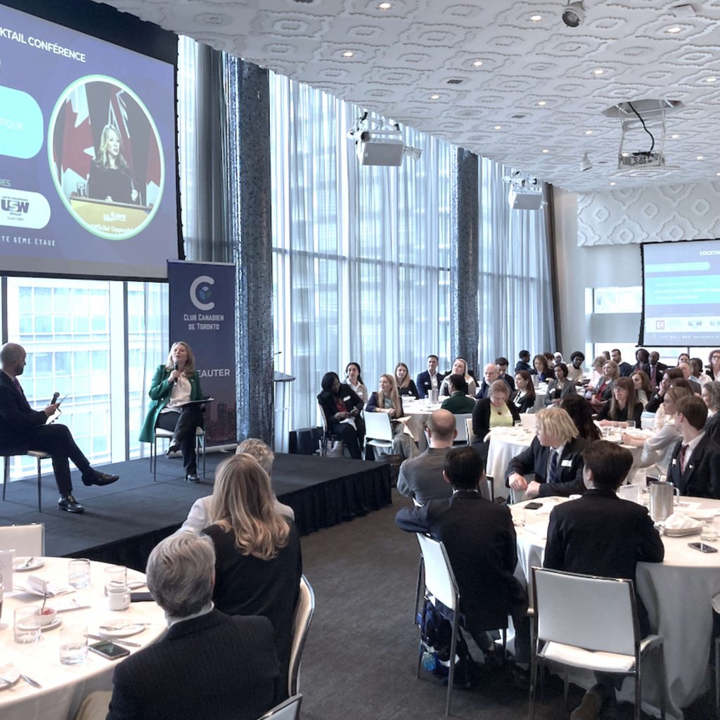 REPORTAGE – Marit Stiles, cheffe de l’opposition, s’adresse aux francophones du Club Canadien de Toronto